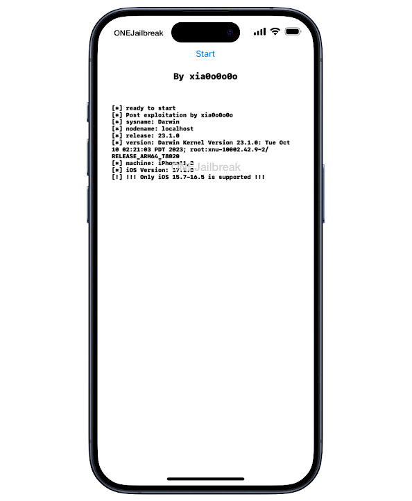 Def1nit3lyN0tAJa1lbr3akTool app interface screenshot.