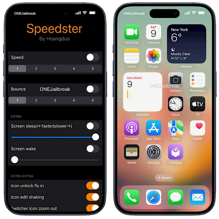 Screenshot of Speedster preference pane.