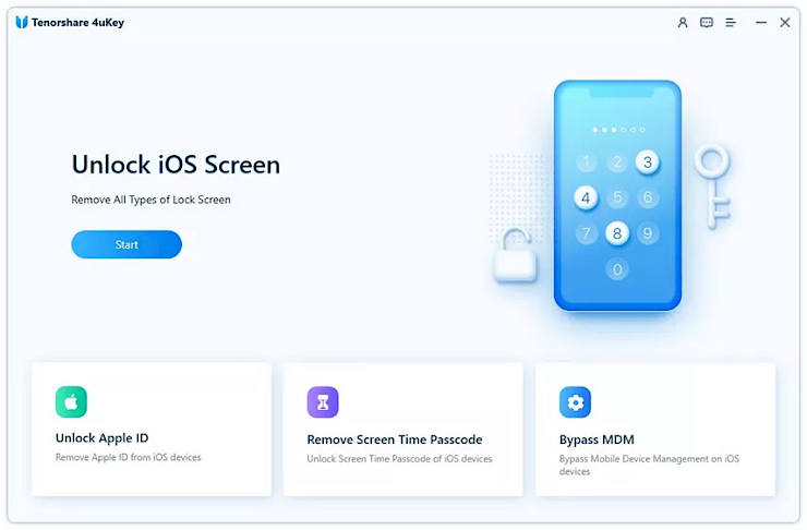 Screenshot of Tenorshare 4uKey.