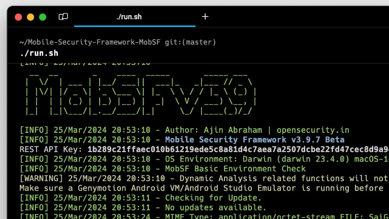 Promotion image of Mobile Security Framework article.