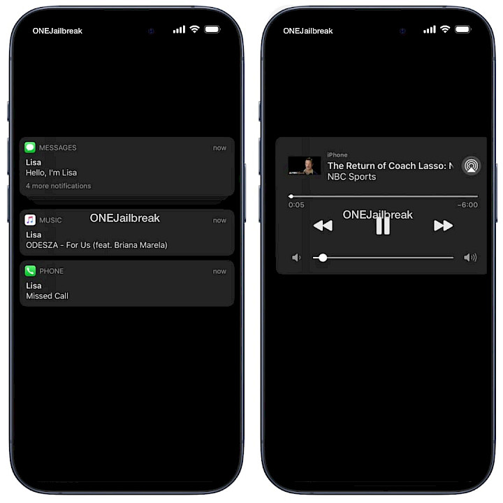 Screenshot of lisa tweak running on Lock Screen.