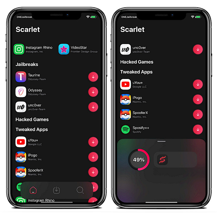 Screenshot of Scarlet for iOS 17.