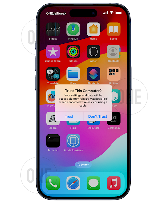 Trust This Computer on iOS 17.0.