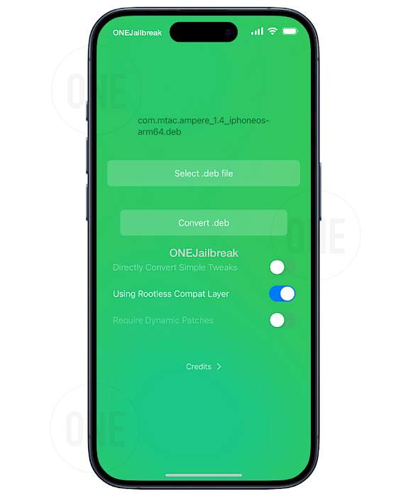 RootHide Patcher app interface.