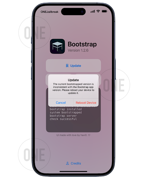 Update the current bootsrapped version prompt.
