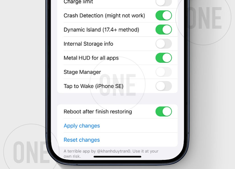 SparseBox Settings.