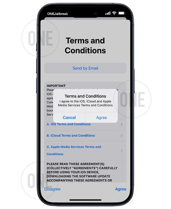 Accept iOS 18 Terms and Conditions.