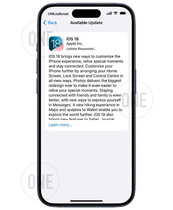 iOS 18 update request.