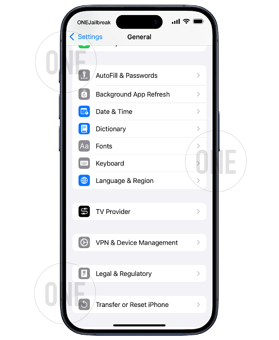 Language & Region in the Settings app.