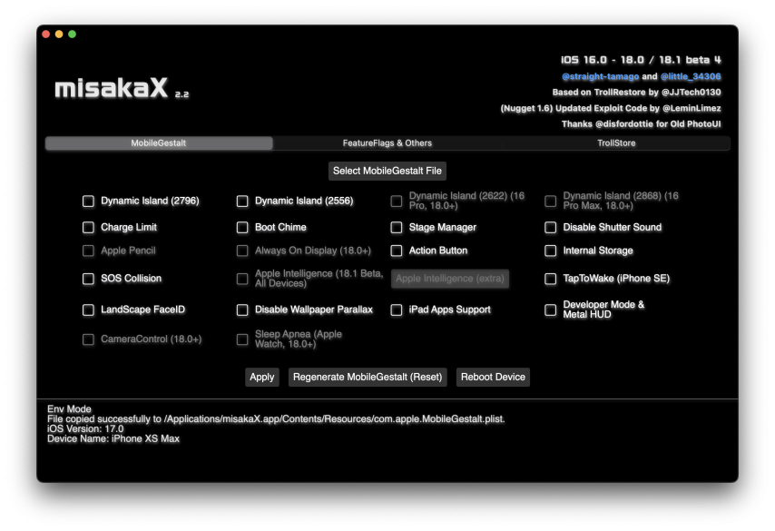 misakaX Apple Intelligence for EU.