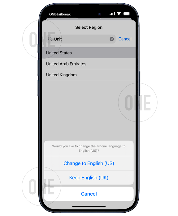 Select Region and iPhone language on iOS 18.1.