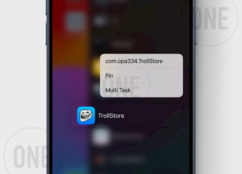 UiharuX Pin MultiTask app menu.