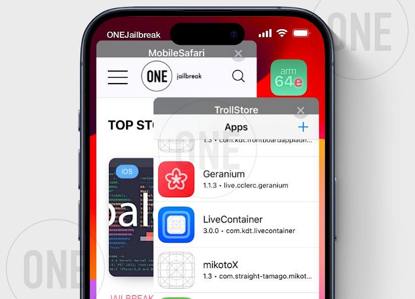 UiharuX multitasking feature on iOS 17.0.