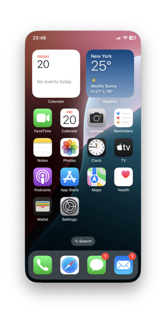 iPhone Mirroring app running in EU.