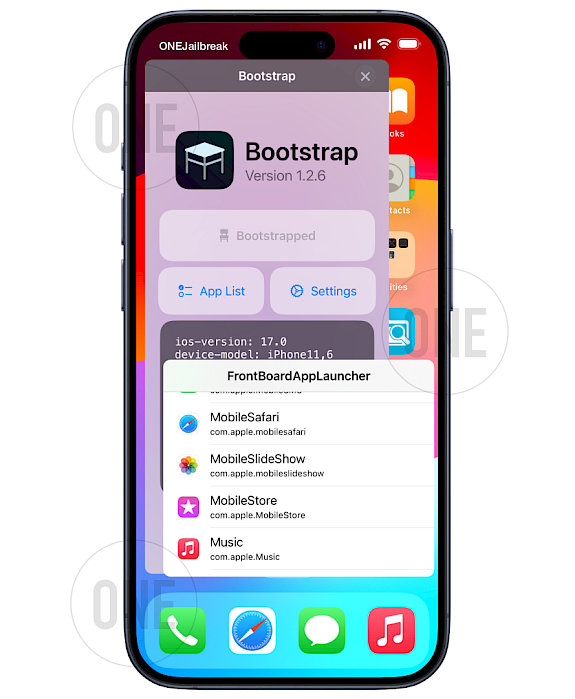 FrontBoard App Launcher Demo on iOS 17.0.