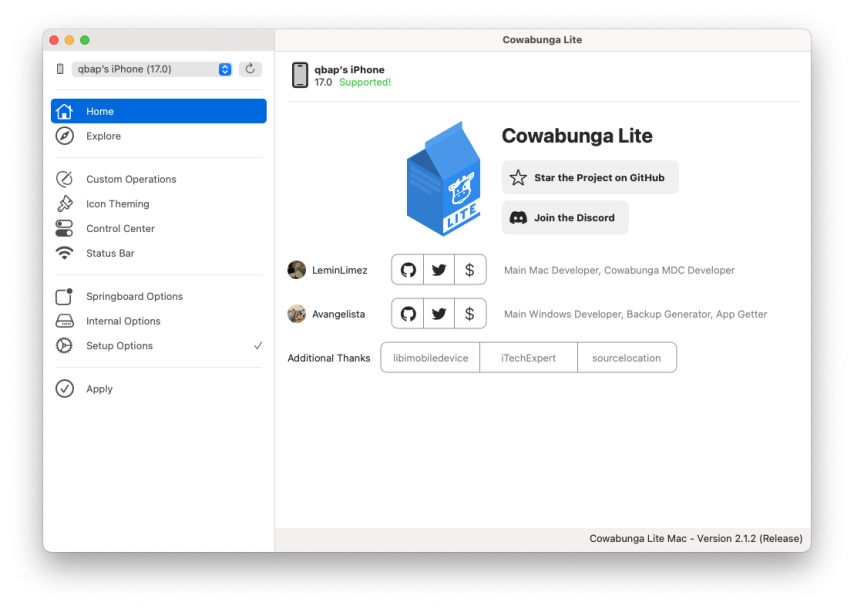 Cowabunga Lite Home.