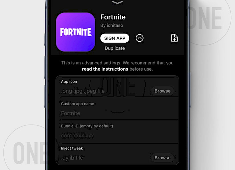 Signing app on iOS.