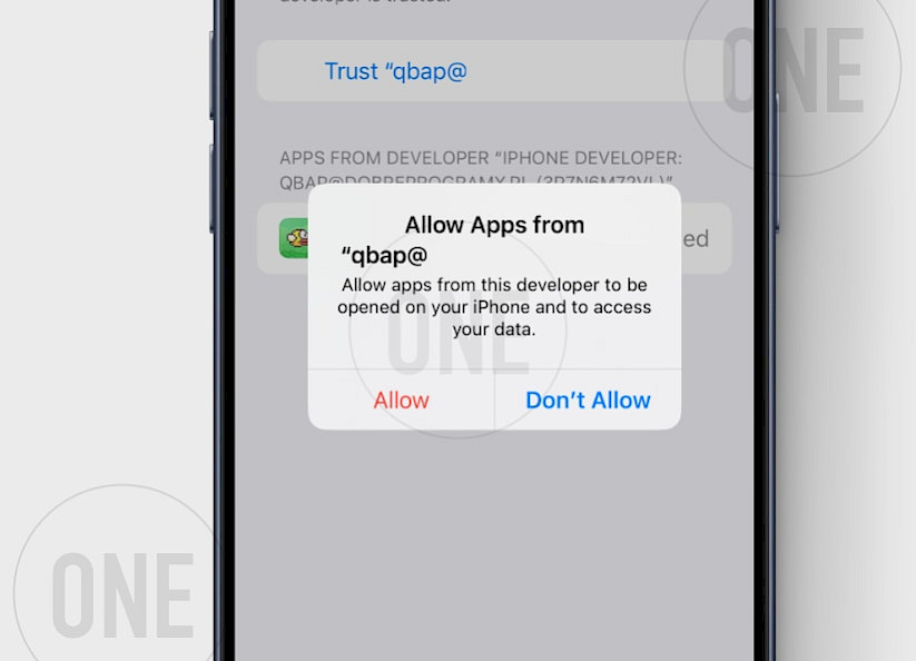 Trust sideloaded IPA to run on your iPhone