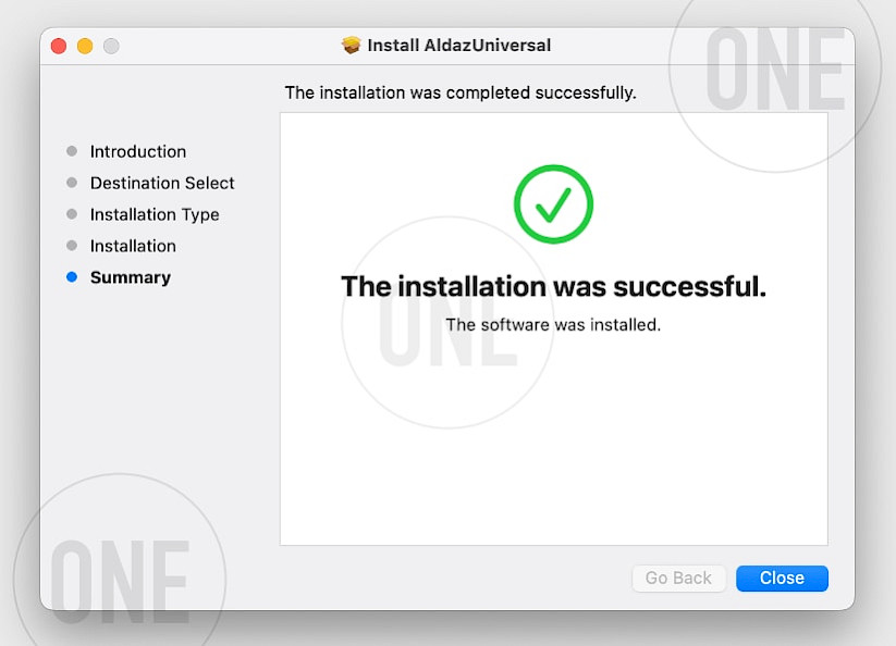 install AldazUniversal on macOS