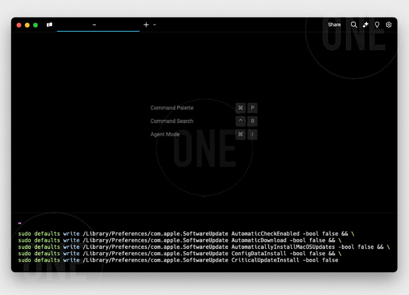 Block OTA Updates from the terminal