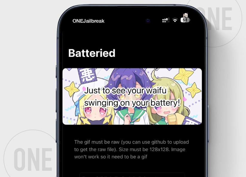 Batteried for TrollStore App