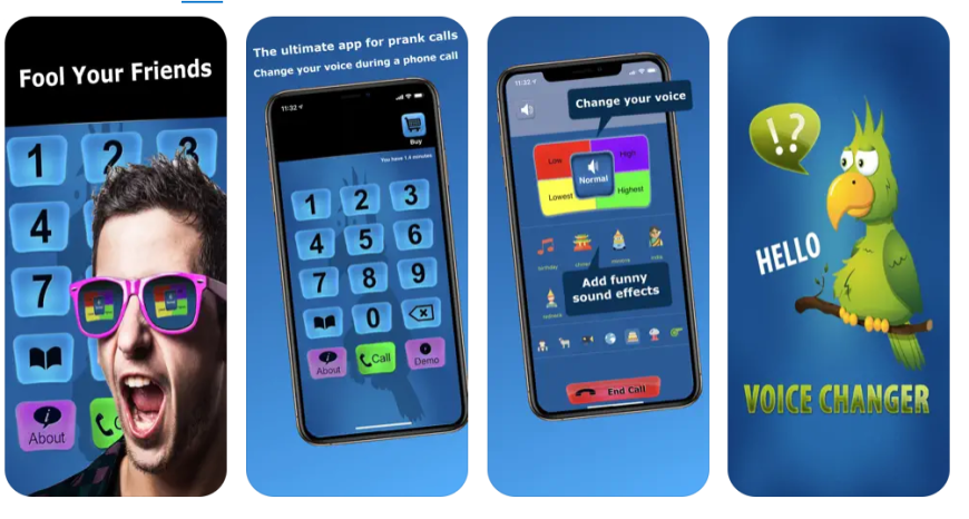 call voice changer interface