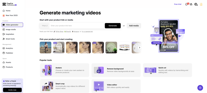 CapCut Commerce Pro