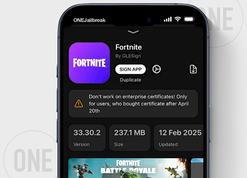 Install Fortnite iOS via FlekStore App