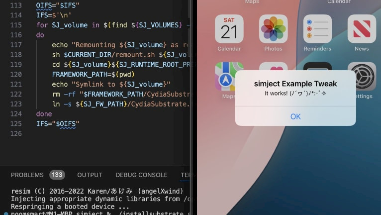 Promotion image of Simject: Test iOS Tweaks on Simulator article.