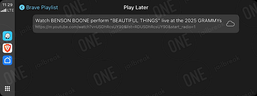 Play YouTube Video on CarPlay