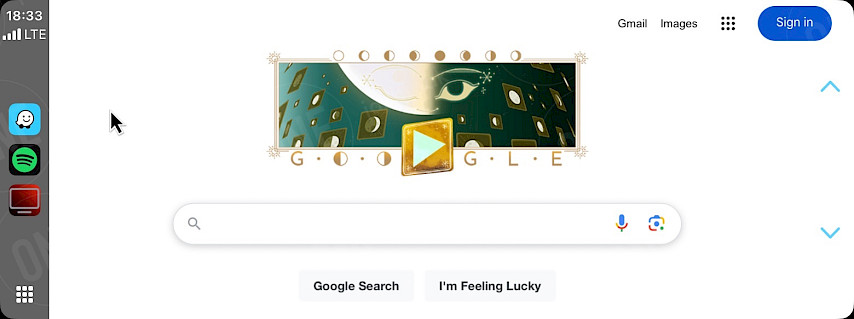 TDS Video opening Google Search on CarPlay