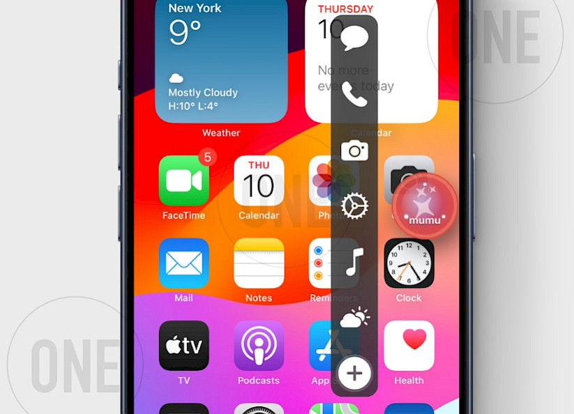 The Ball: App Launcher for TrollStore running on iOS Home Screen