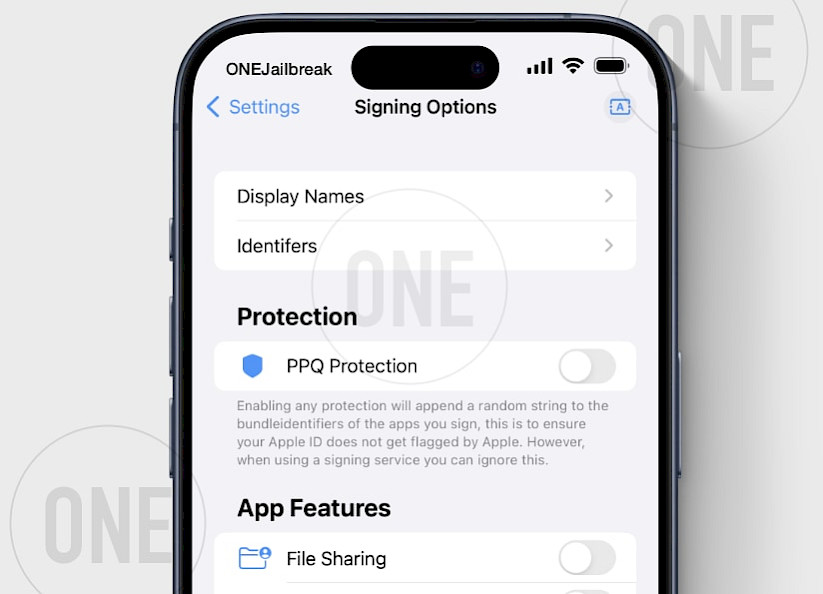 Ksign IPA Signing Options