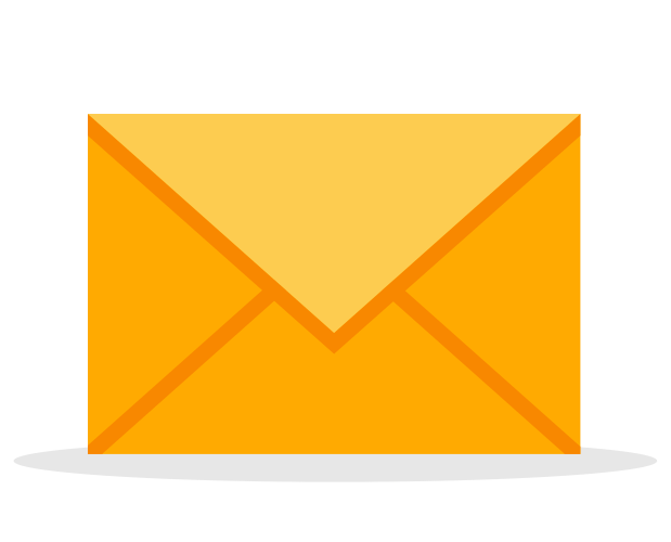 Illustration of an orange envelope